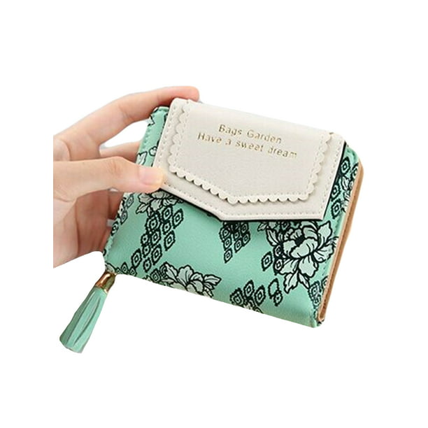 US STOCK Womens Short Money Purse Wallet Leather Folding Coin Card Holder Pocket